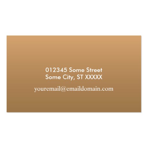 Business Card Brown Elegant And Wonderful Effects (back side)