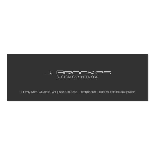 Business Card | Car Type (front side)