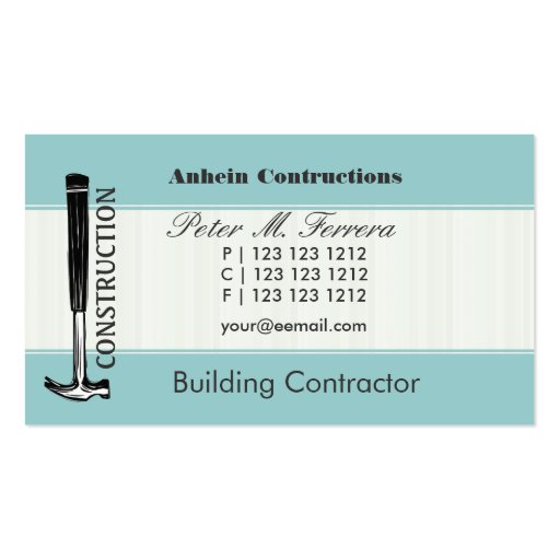 Business Card Carpenter Tool (front side)