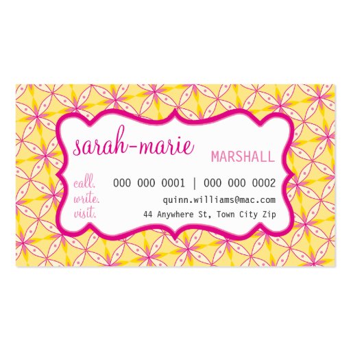 BUSINESS CARD :: casual chic 3 L (front side)