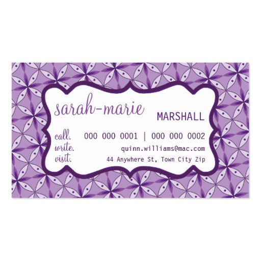 BUSINESS CARD :: casual chic 6 L