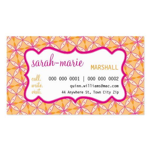 BUSINESS CARD :: casual chic 7 L (front side)