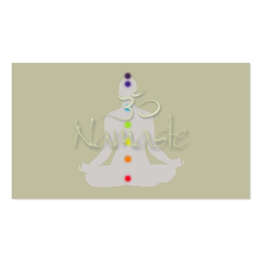 Business card, Chakra colors and om symbol (back side)