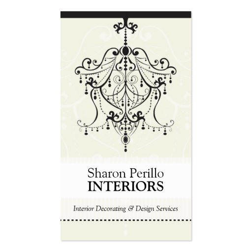 BUSINESS CARD :: chandelier - Sharon Perillo 1 (front side)