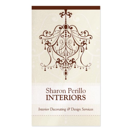BUSINESS CARD :: chandelier - Sharon Perillo 2 (front side)