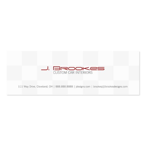 Business Card | Checkered Flag (front side)