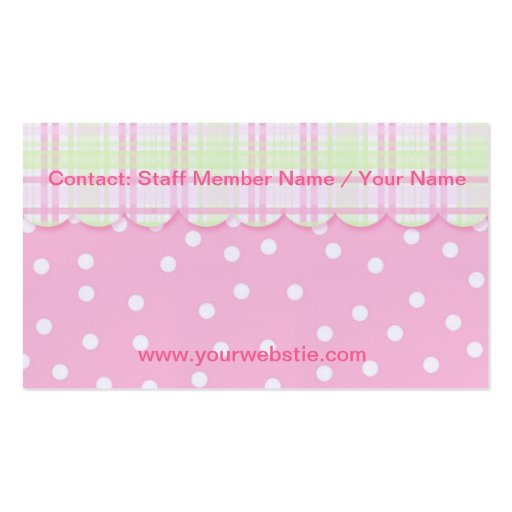 Business Card Children's Toys, Clothing, Daycare (back side)