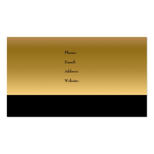 Business Card Company Elegant Black Gold (back side)
