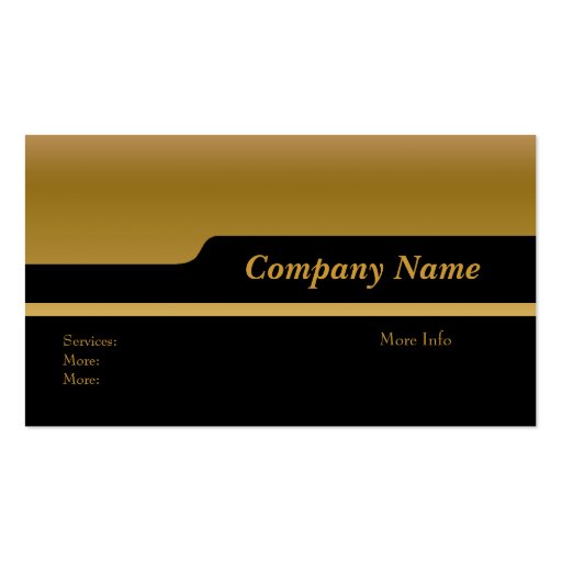 Business Card Company Elegant Black Gold (front side)