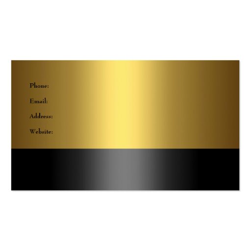 Business Card Company Elegant Black Gold (back side)