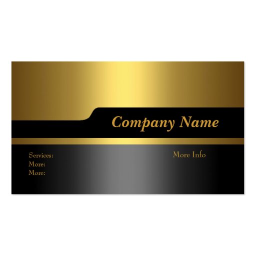 Business Card Company Elegant Black Gold (front side)
