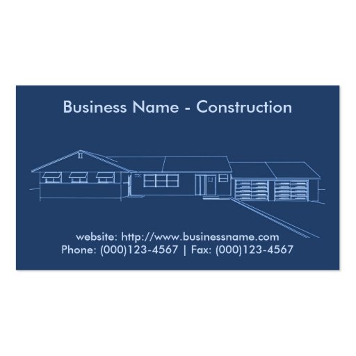 Business Card: Construction (front side)