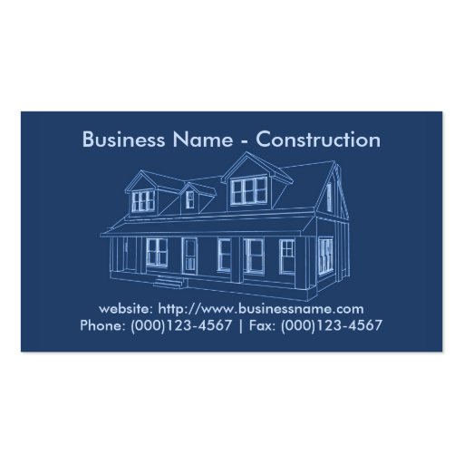 Business Card: Construction (front side)