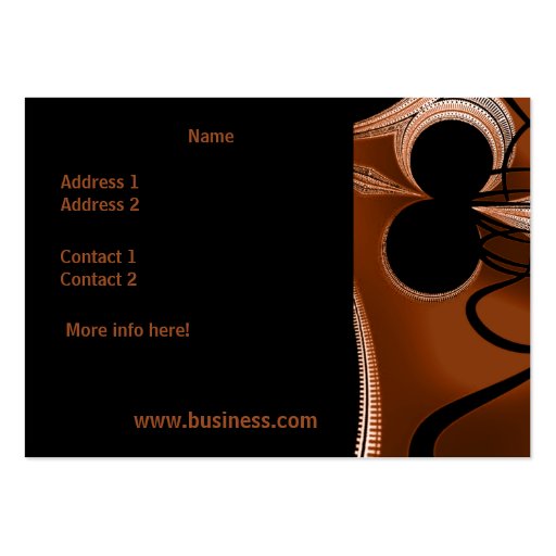 Business Card Copper Abstract Brown Black 2 (back side)