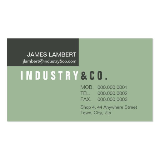 BUSINESS CARD :: corporately modern 4 (front side)