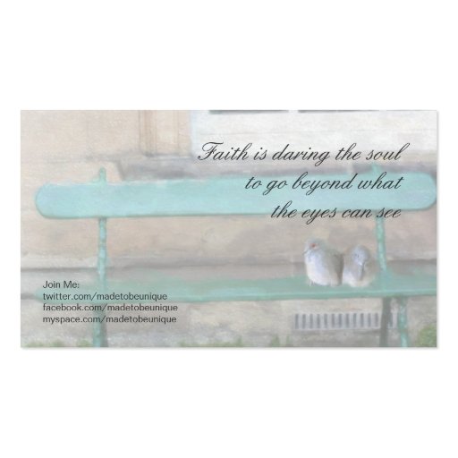 Business Card - Counselor, Friendship or Kindness (back side)