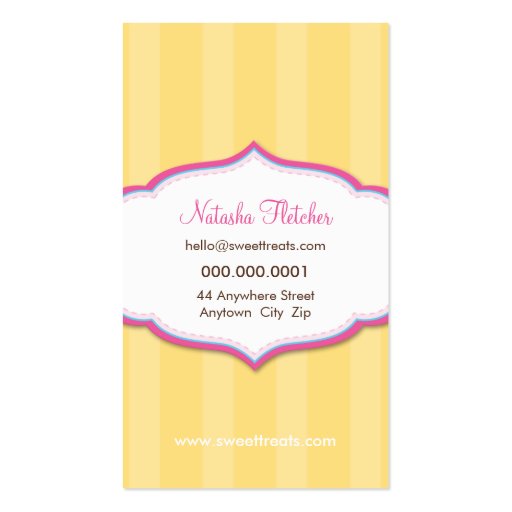 BUSINESS CARD :: cupcakes 5P (back side)