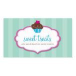 BUSINESS CARD cute bold cupcake pink mint green