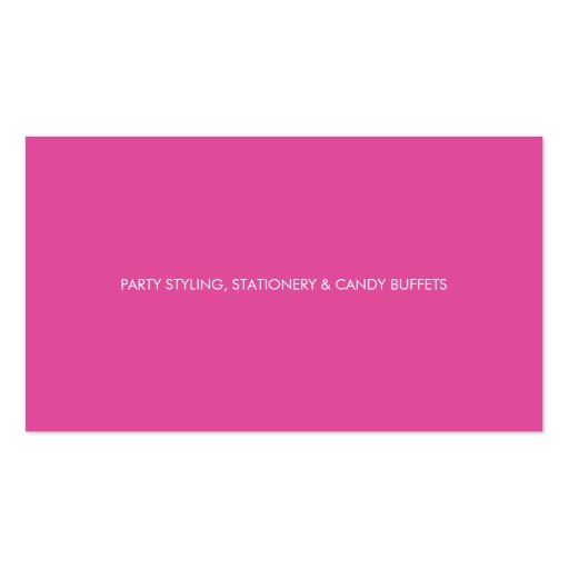 BUSINESS CARD :: cute bunting pink lime mint (back side)