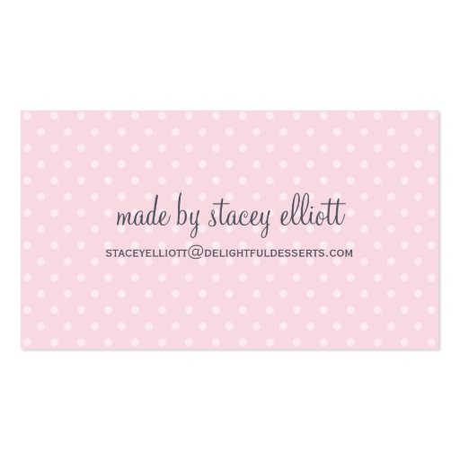 BUSINESS CARD cute stylish pink pastel pale baby (back side)