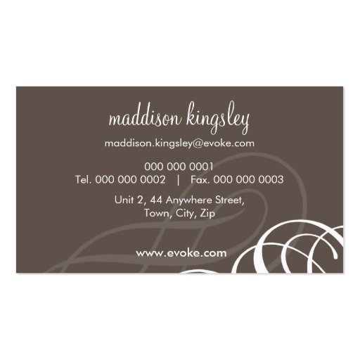 BUSINESS CARD :: designer vogue P1 (back side)