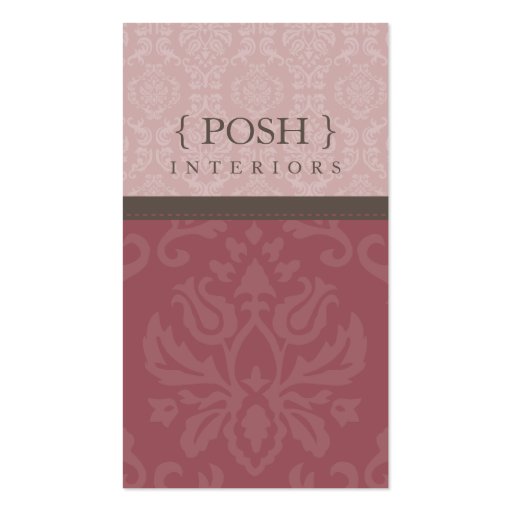 BUSINESS CARD :: divinely damask P 6 (front side)