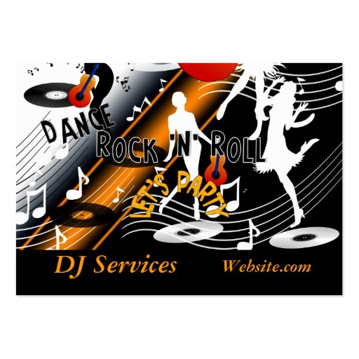 Business Card DJ Disc Jockey Dance Music Party (front side)