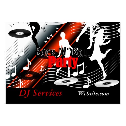 Business Card DJ Disc Jockey Retro Music Party (front side)