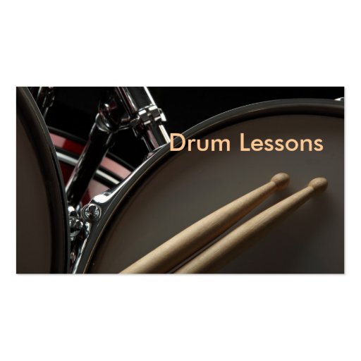 Business Card: Drum Lessons (front side)