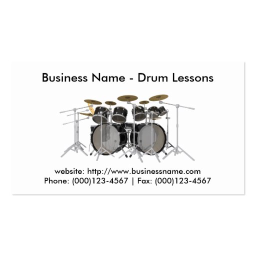Business Card: Drum Lessons