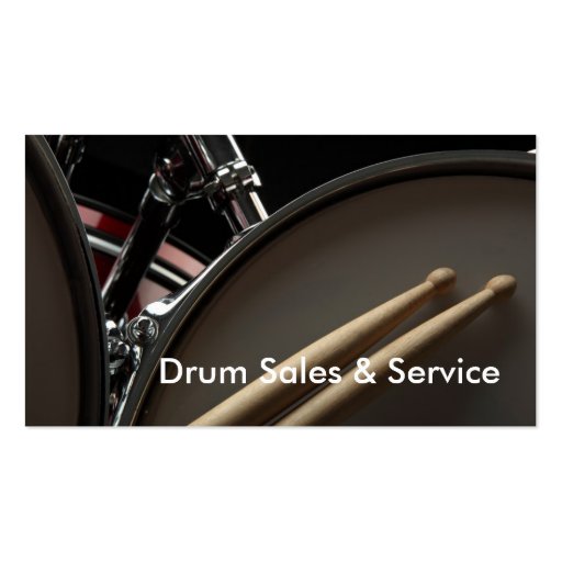 Business Card: Drum Sales & Service (front side)