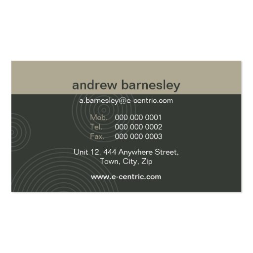 BUSINESS CARD :: dynamic centric L4 (back side)