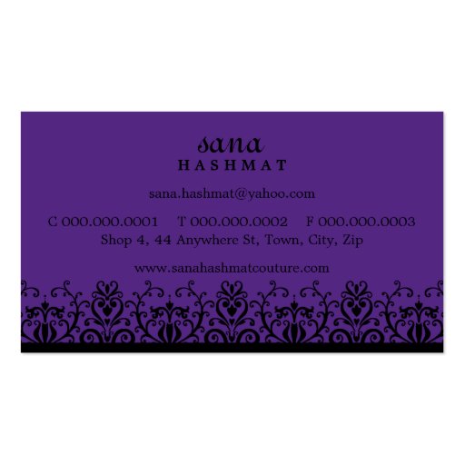 BUSINESS CARD :: elaborately fine L11 (back side)