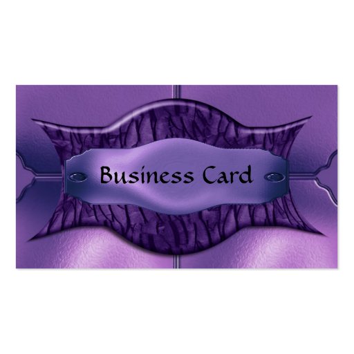 Business Card Elegant African Purple Metal Business Card