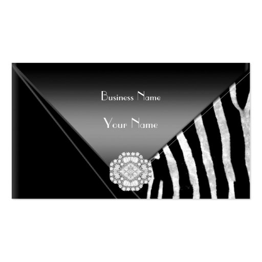 Business Card Elegant Black Diamond Jewel