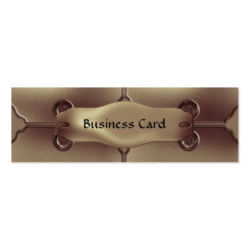 Business Card Elegant Bronze Metal on metal Skinny (front side)