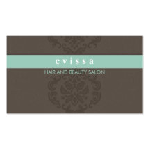 BUSINESS CARD elegant finesse grey mint green