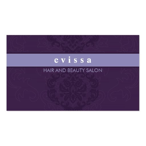 BUSINESS CARD elegant finesse lilac purple (front side)