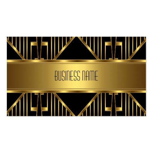 Business Card Elegant Gold on Black (front side)