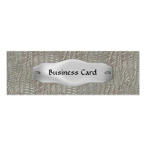 Business Card Elegant Metal on metal Skinny 4 (front side)