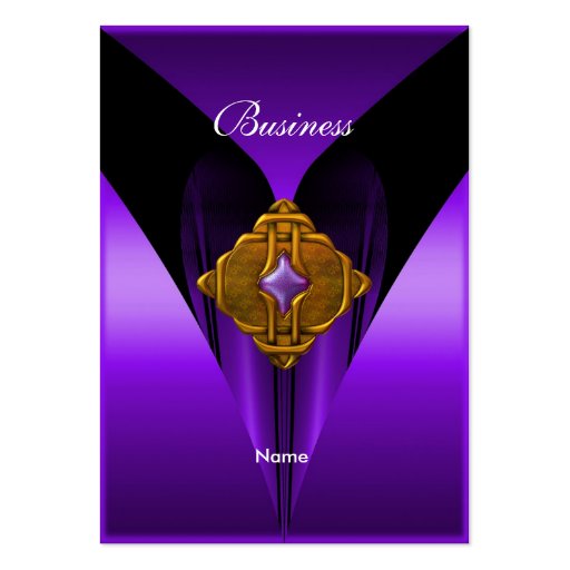Business Card Elegant Purple Gold Jewel
