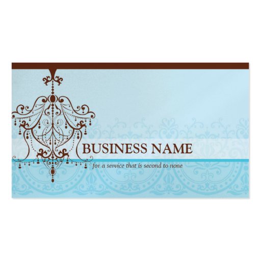 BUSINESS CARD elegant vintage chandelier (front side)