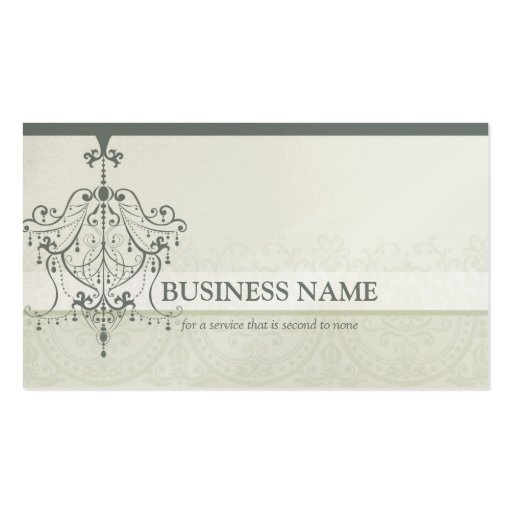 BUSINESS CARD elegant vintage chandelier (front side)