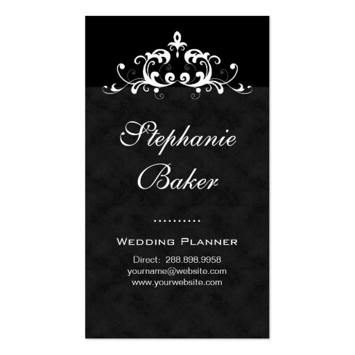 Business Card Elegant Wedding Event Planner 2 (back side)