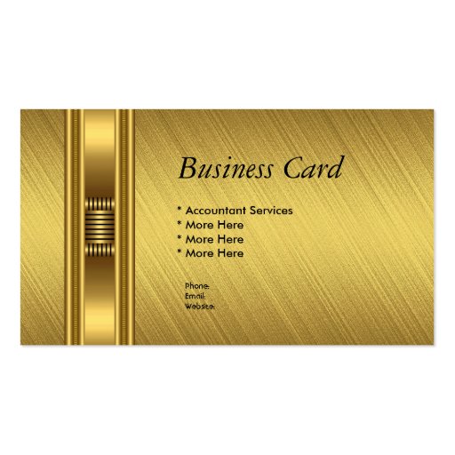 Business Card Elegant Yellow Gold Elite