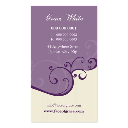 BUSINESS CARD :: elegantly delicate 10 (back side)