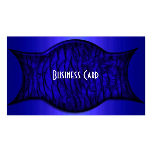 Business Card Exotic African Rich Blue (front side)