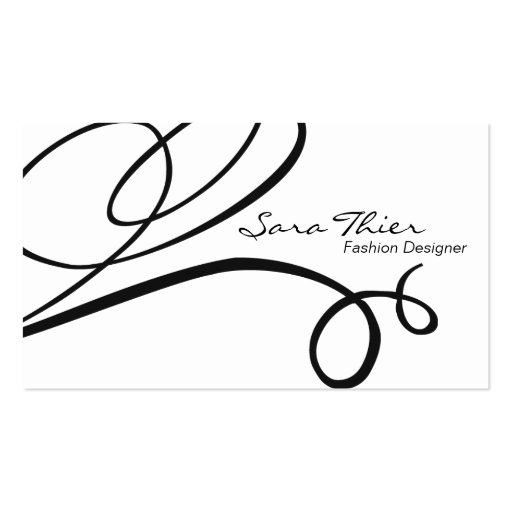 Business Card - Fashion Designer - Fancy Swirl