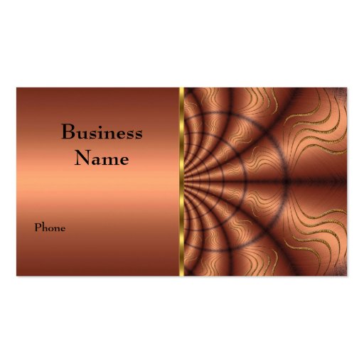 Business Card Faux Fabric Copper (front side)