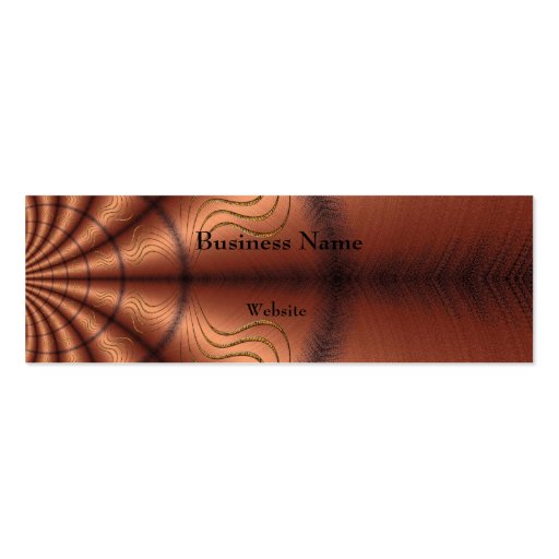 Business Card Faux Fabric Copper (front side)